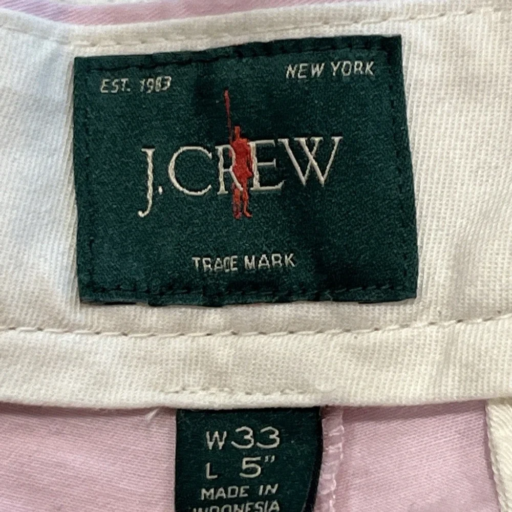 J Crew Oarsman Portsider Shorts Mens 33/5 Pink Stretch Chino Preppy Vacation